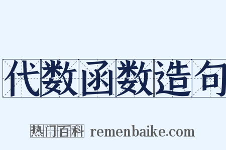 代数函数造句是什么意思的图片
